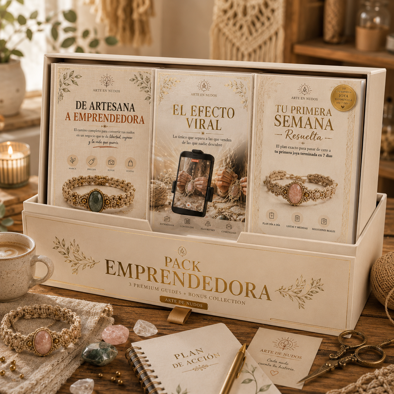 Kit Emprendedora Pro - El sistema completo para crear, vender y hacer crecer tu emprendimiento de joyería artesanal.