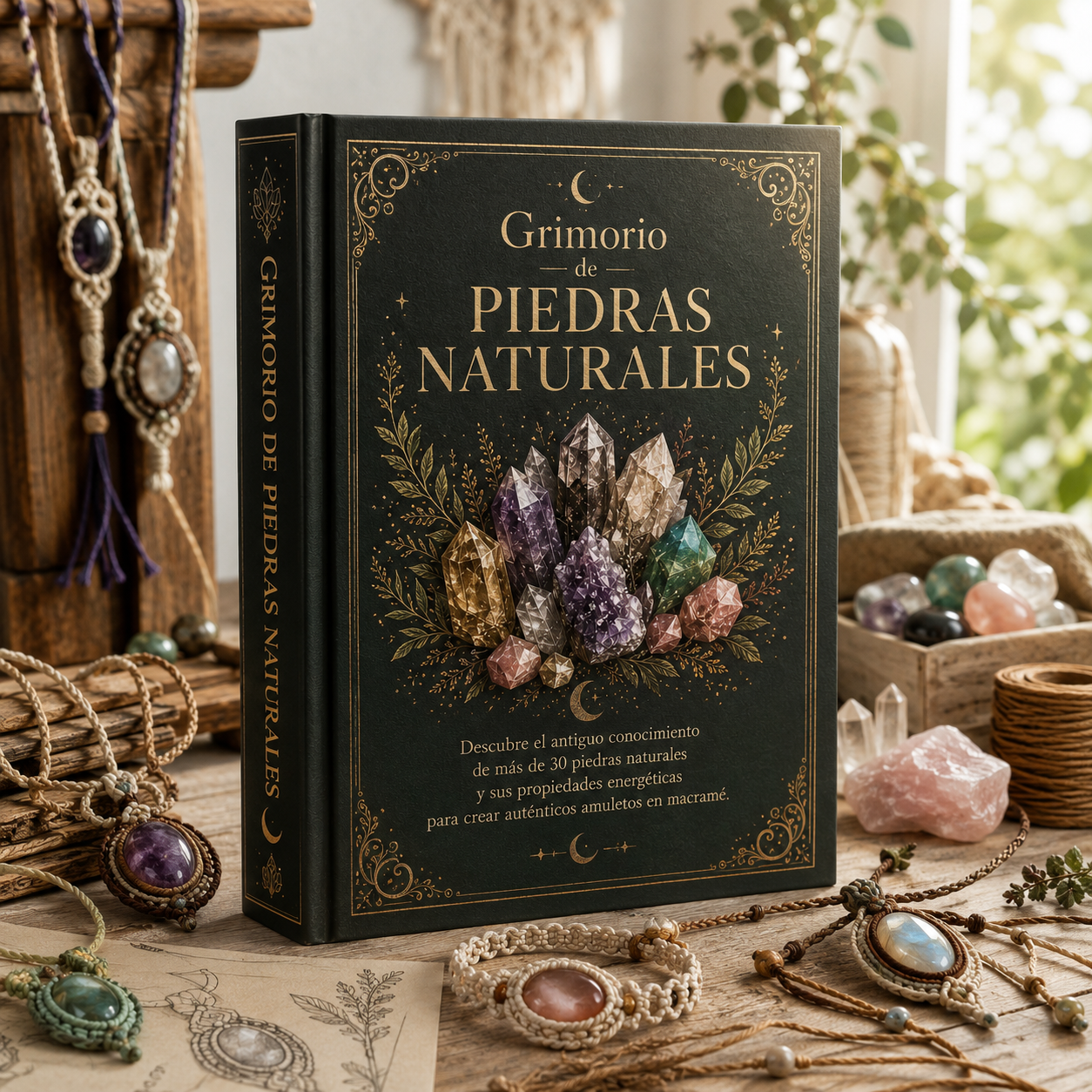 Grimorio de Piedras Naturales - Descubre el poder de cada piedra natural y convierte cada creación en un auténtico amuleto gracias a sus propiedades energéticas.