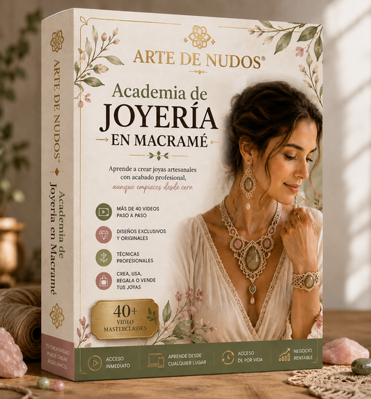 Academia de Joyería en Macramé — Aprende a crear joyas Artesanales con acabado profesional + 4 Bonus de regalo 🎁